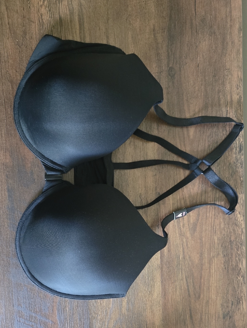 Victoria's Secret Black Smooth Front-Close Racerback 38DD NWT